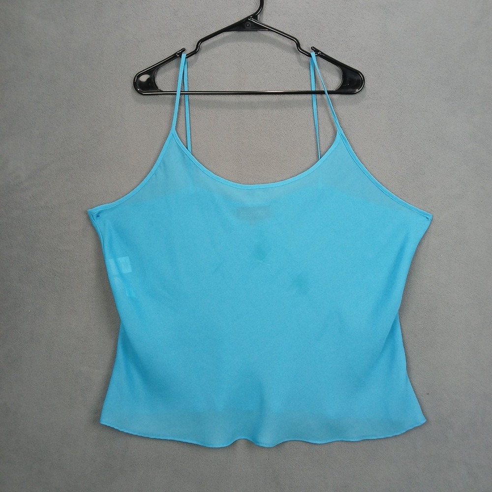 Jones New‎ York Signature Camisole Top Womens 2X Blue Scoop Neck Casual Comfort